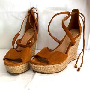 UGG ankle wrap wedges - worn once !
